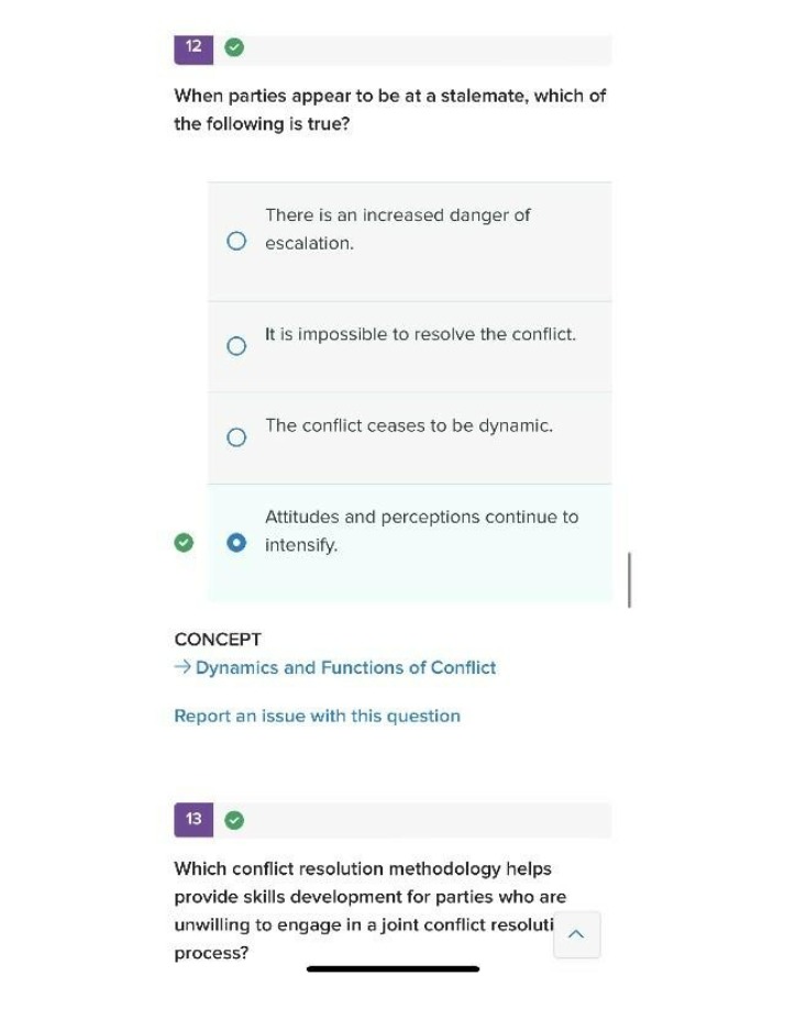 Study Questions for Conflict Resolution
