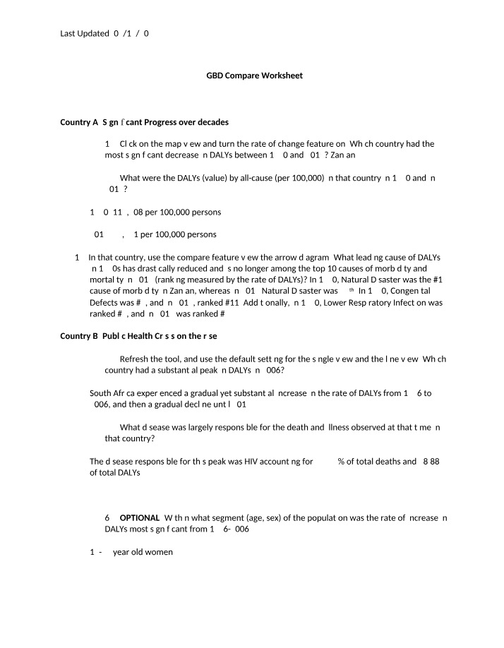 Worksheet for GBD Compare