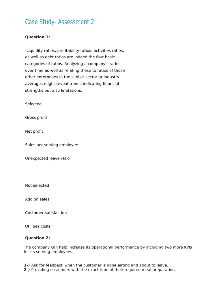 Assessment 2 - Case Study