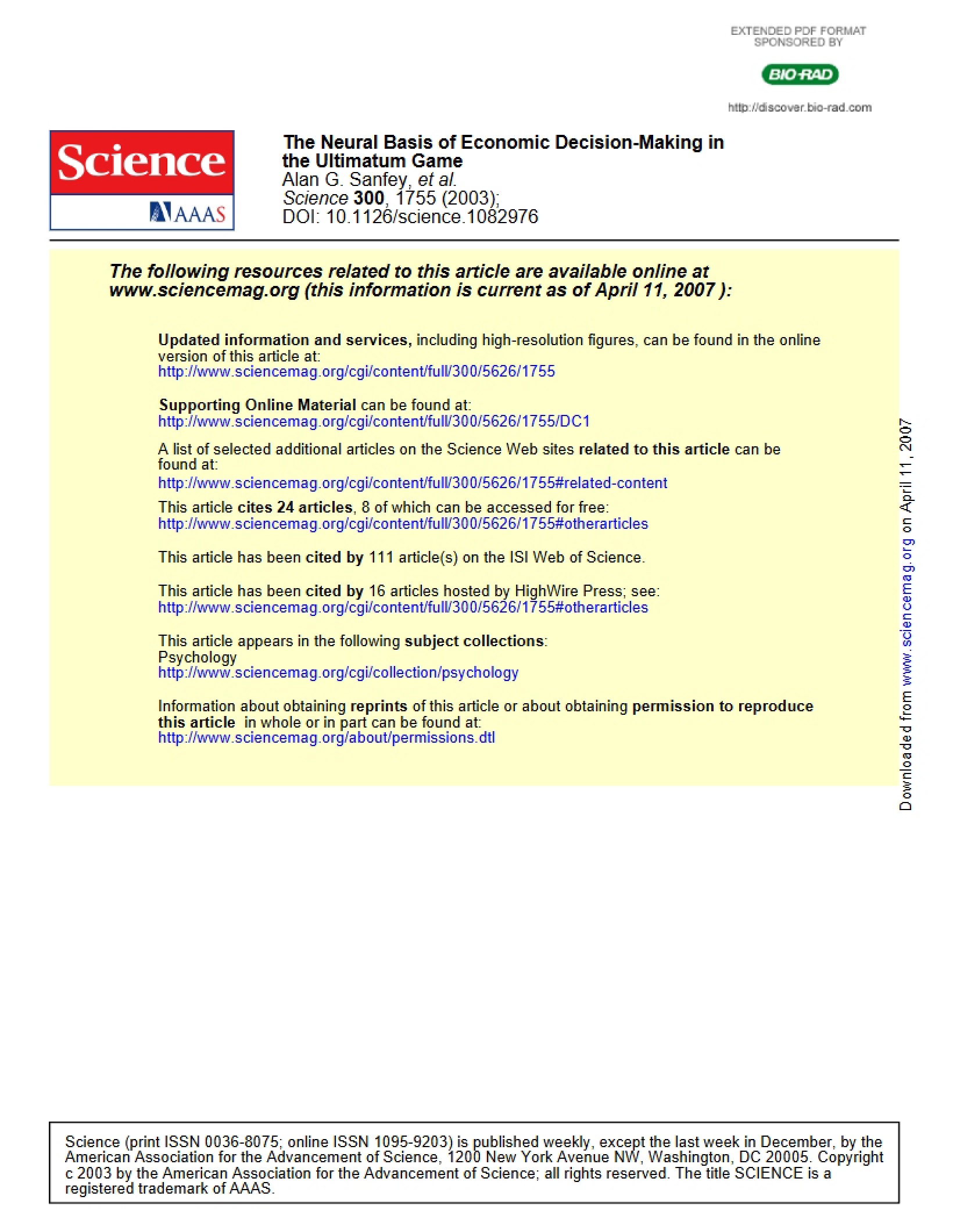 Economic Decision-Making Neural Basis