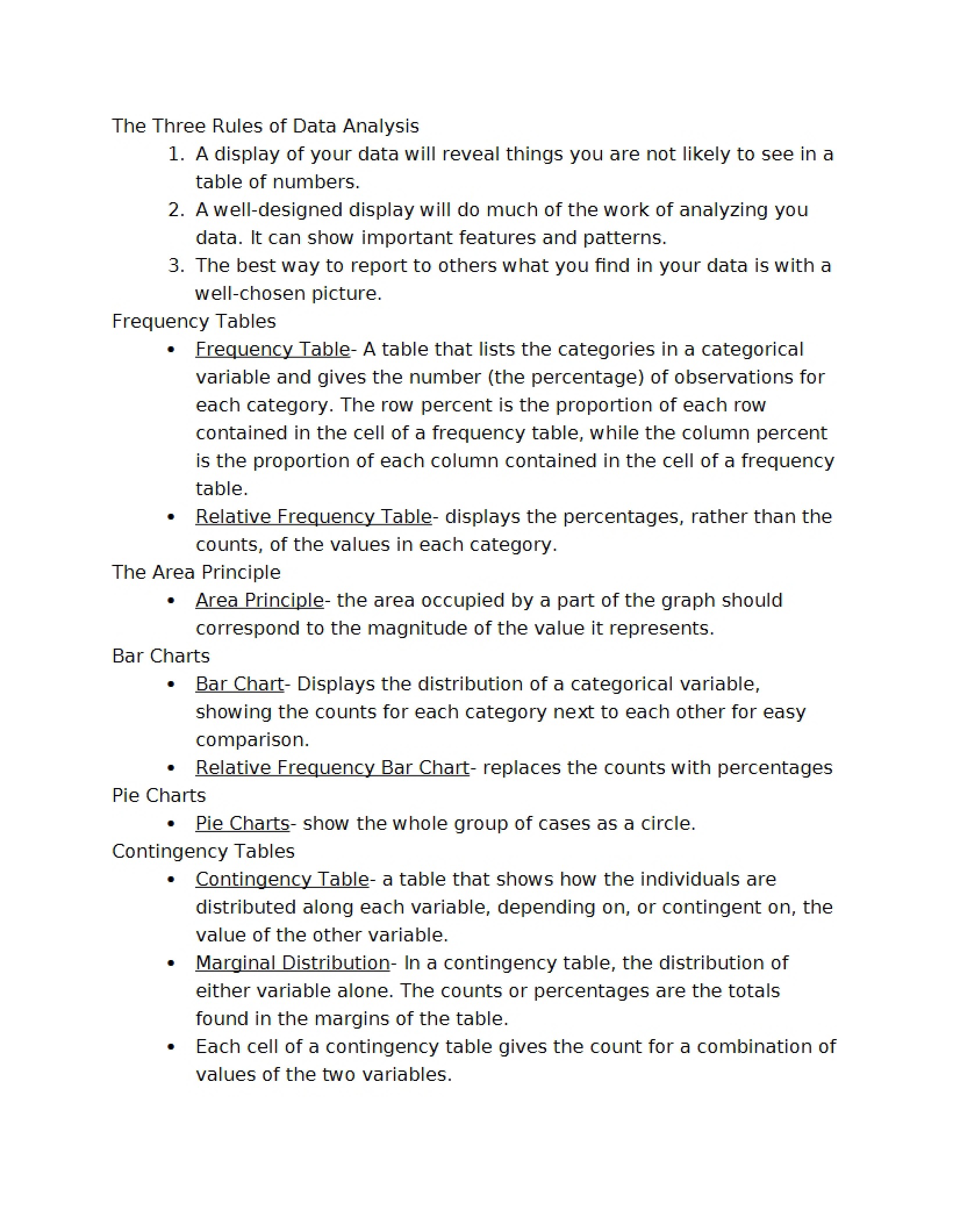 Data Analysis The Three Rules