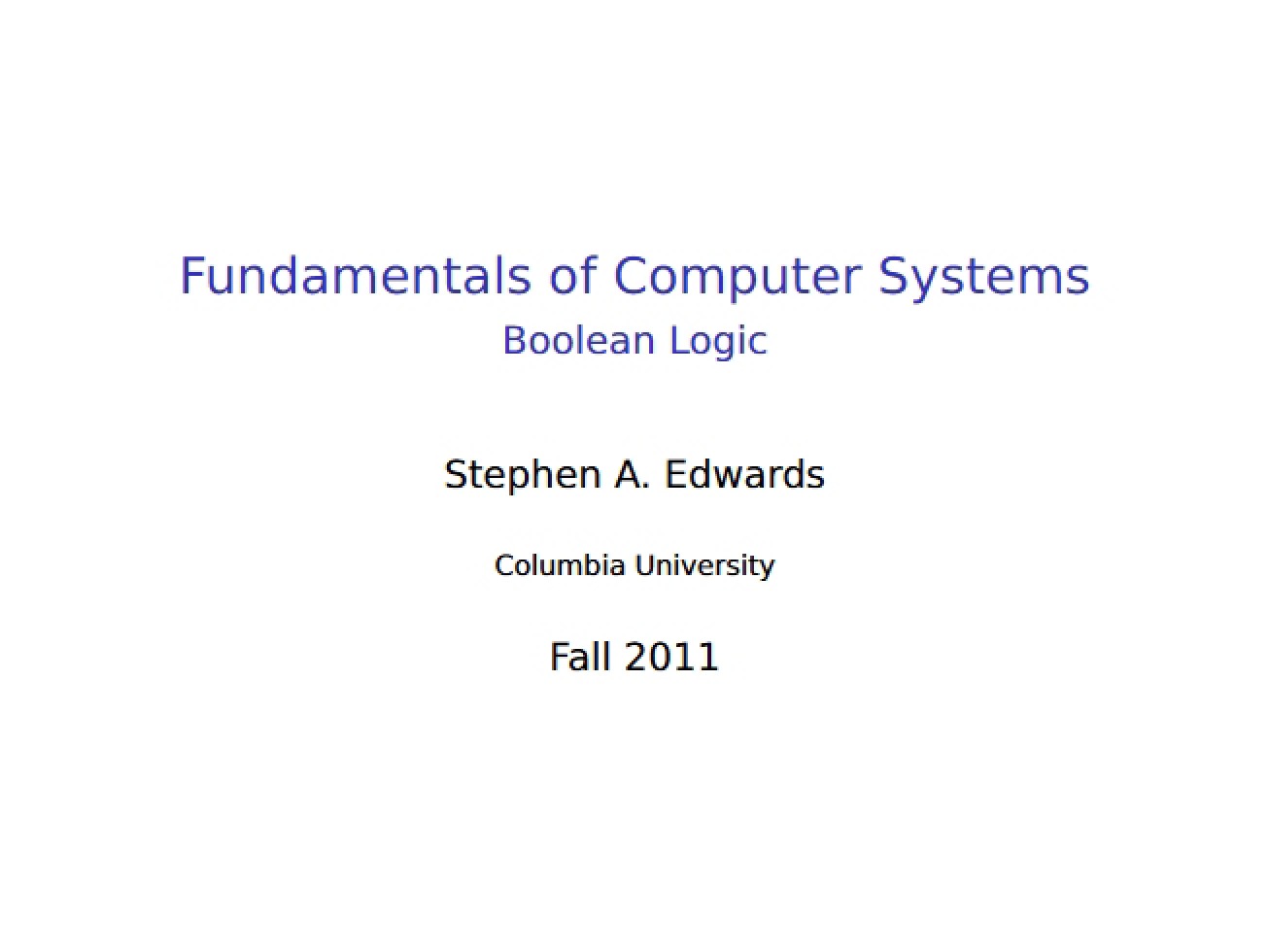 Boolean Logic Fundamentals