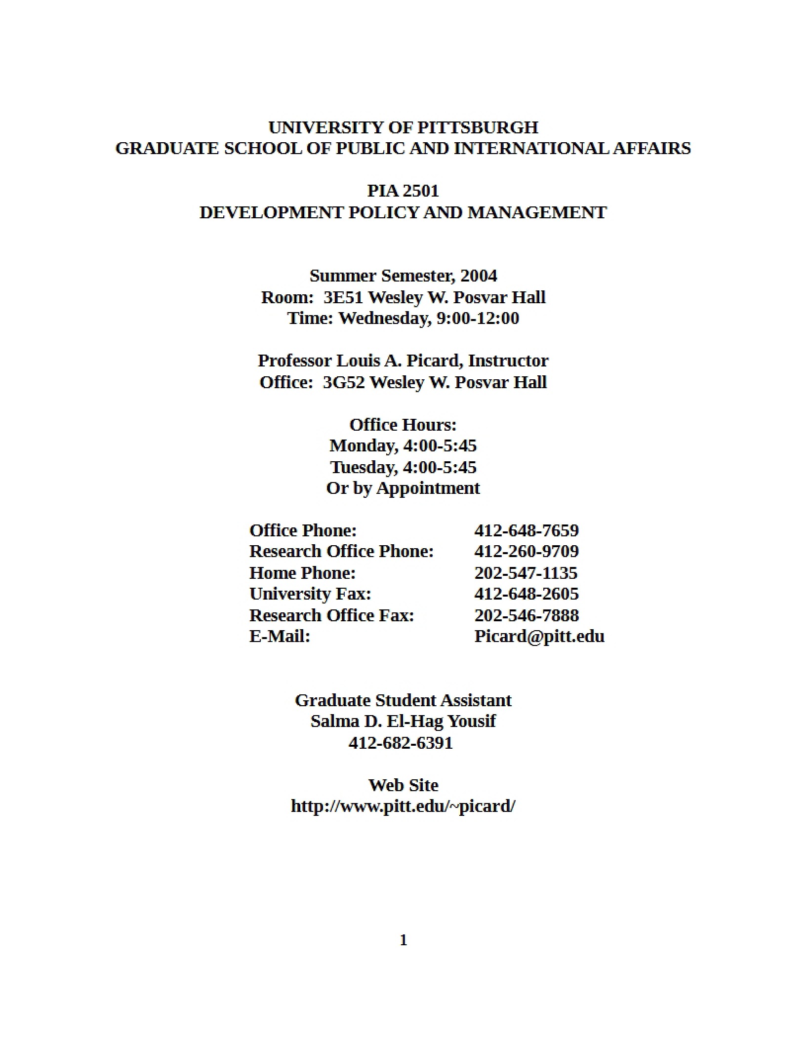 Dev Policy & Admin Syllabus