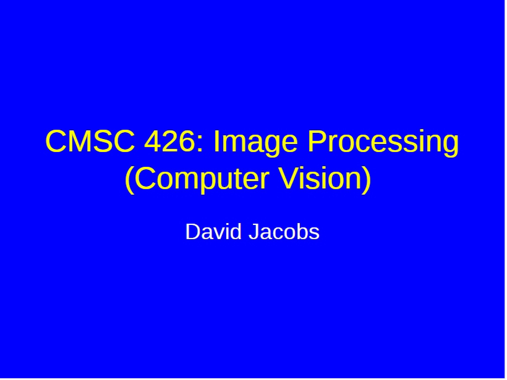 Intro to Course