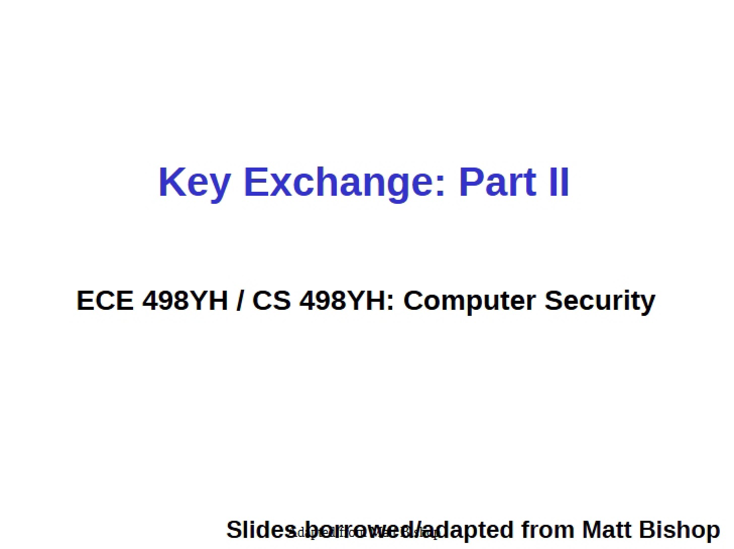 Exchanging Keys