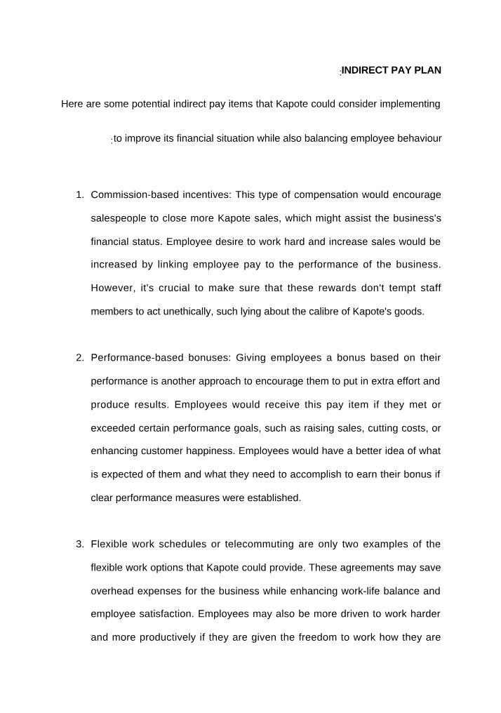 Implementing Indirect Pay Plans to Boost Financial Situation