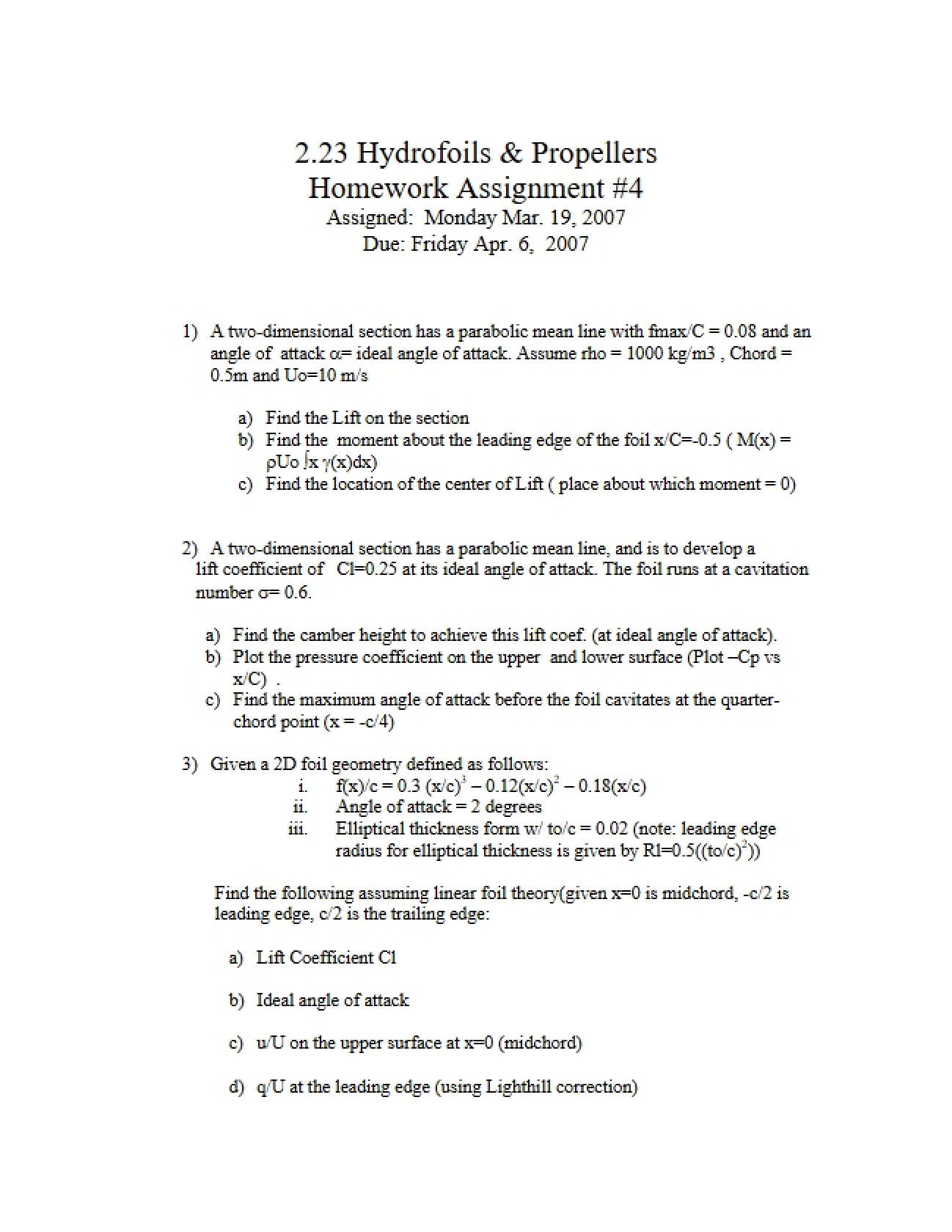 Fourth Homework Assignment