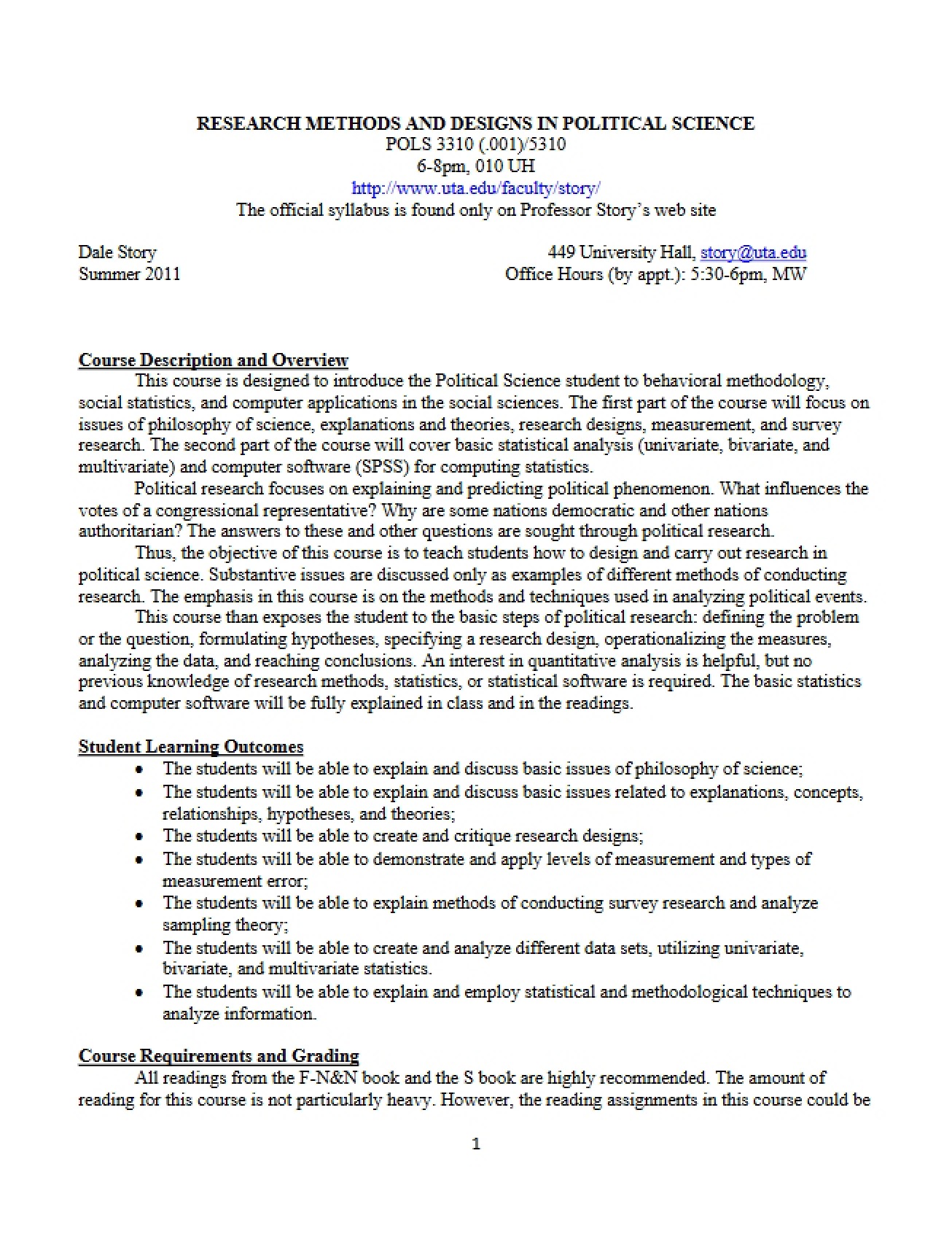 Course Syllabus