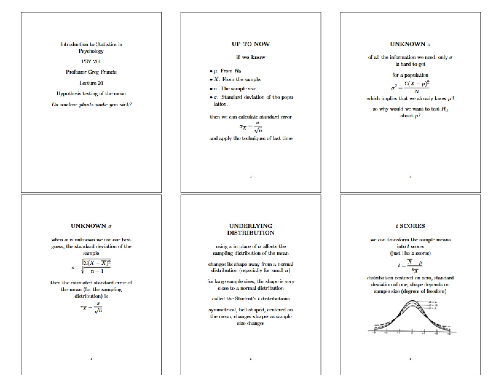 Statistics Lecture Twenty