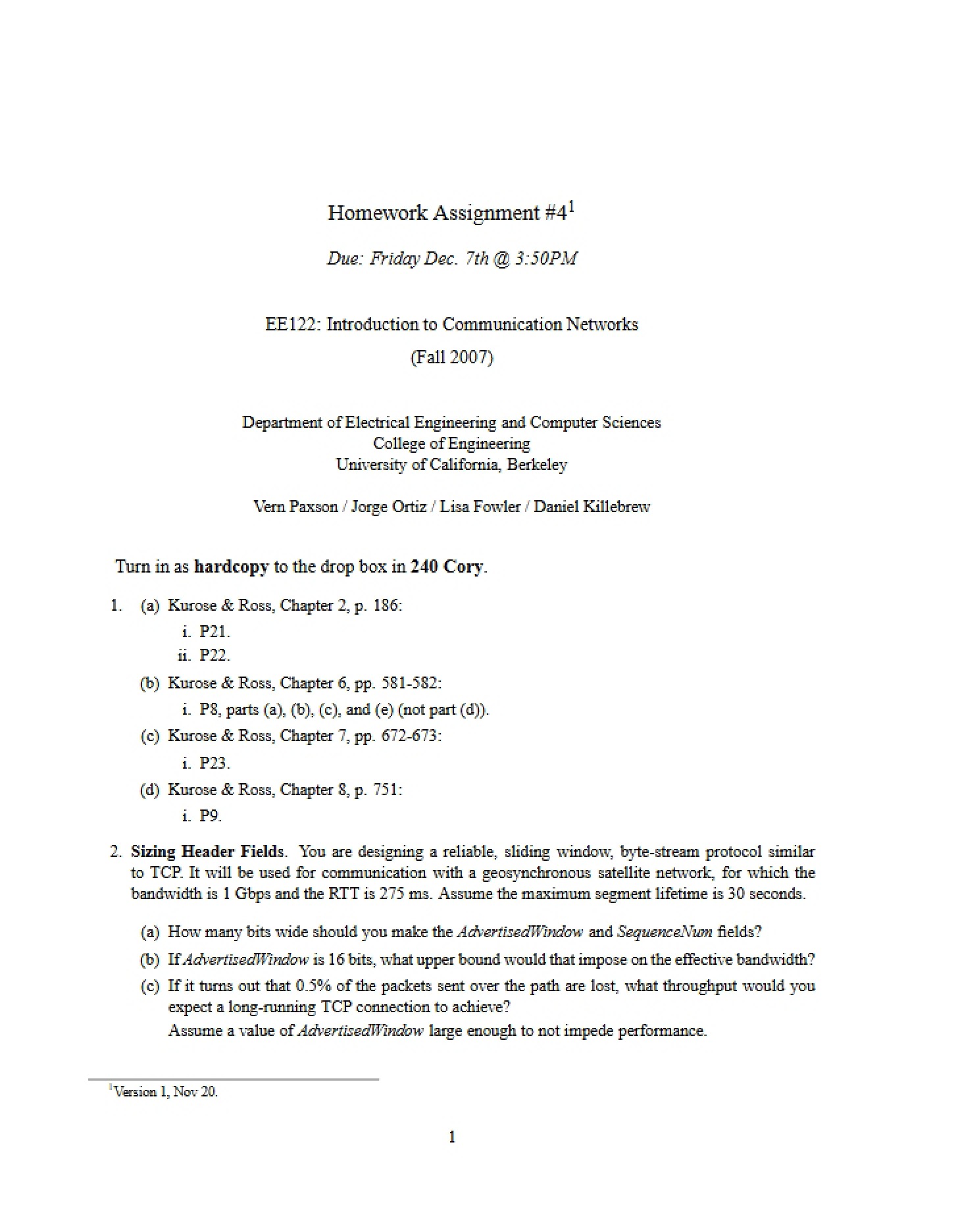General Homework