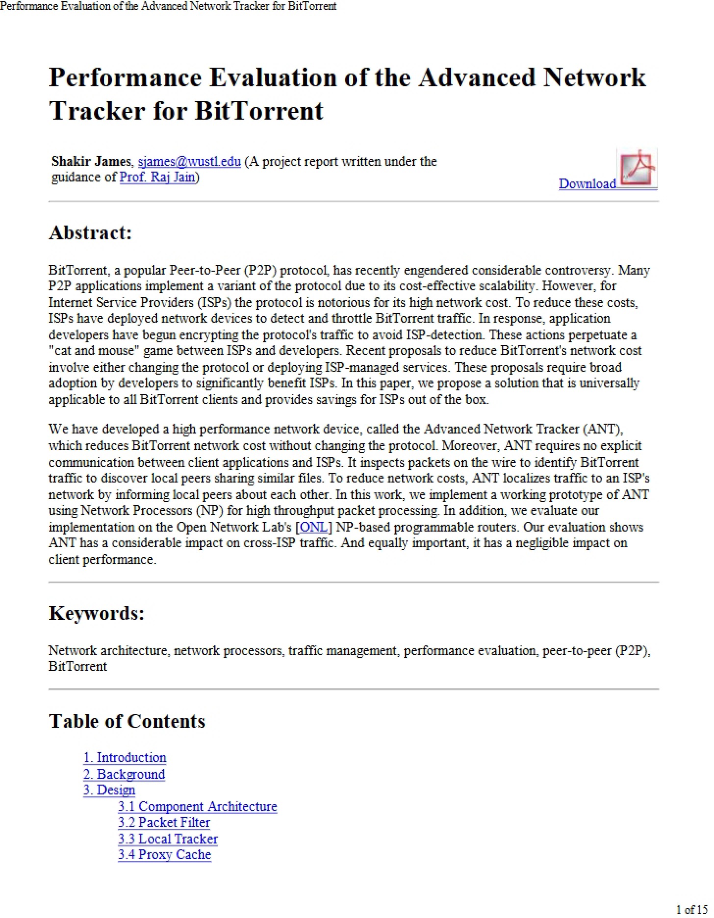 Advanced BitTorrent Network Tracker Performance Evaluation
