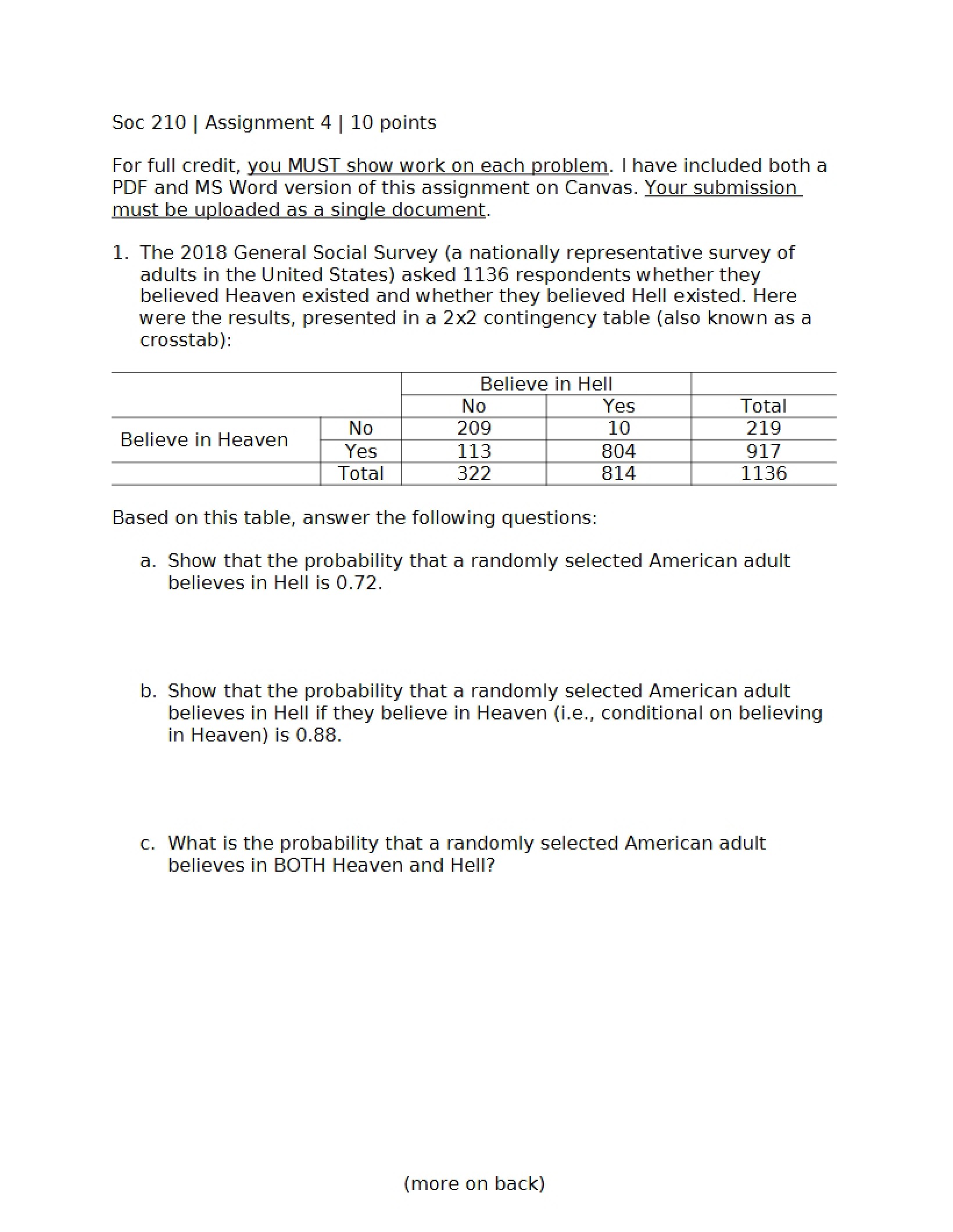 Probability Assignment 4