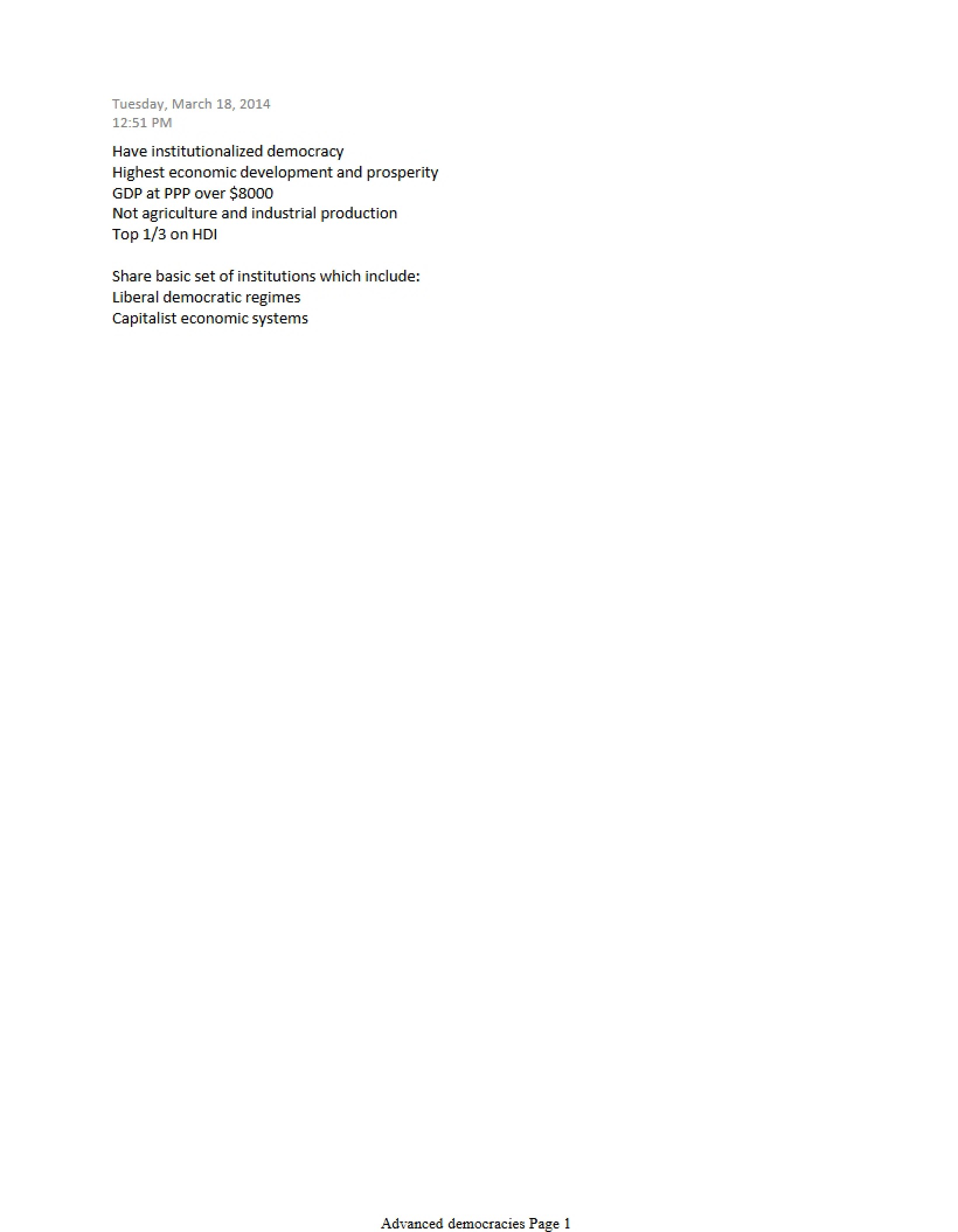 Comparative Politics Notes