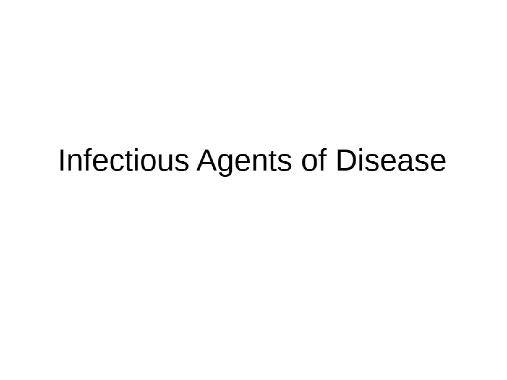 Lecture 12 Infectious Diseases