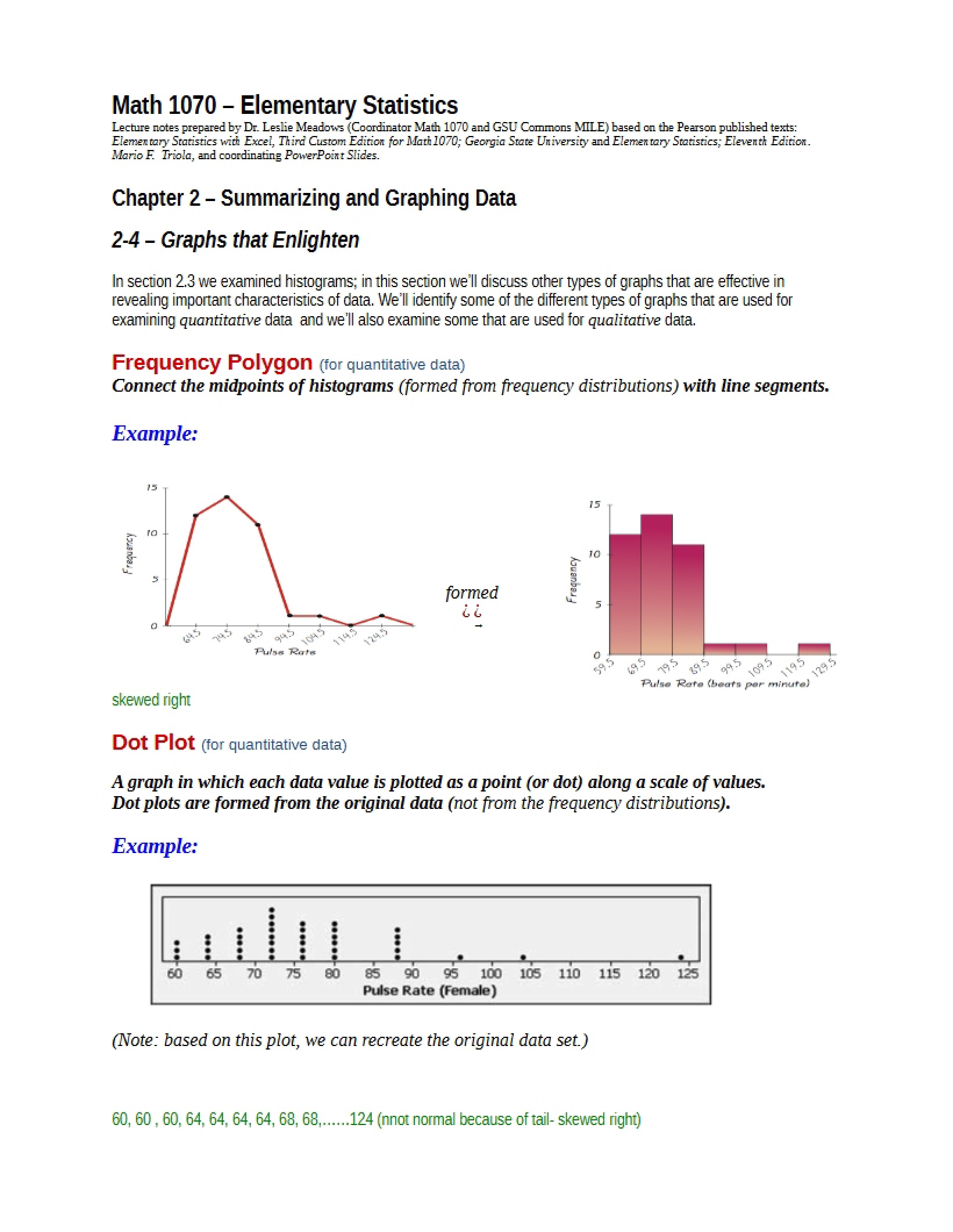 Graphs that Enlighten (Section 2.4)