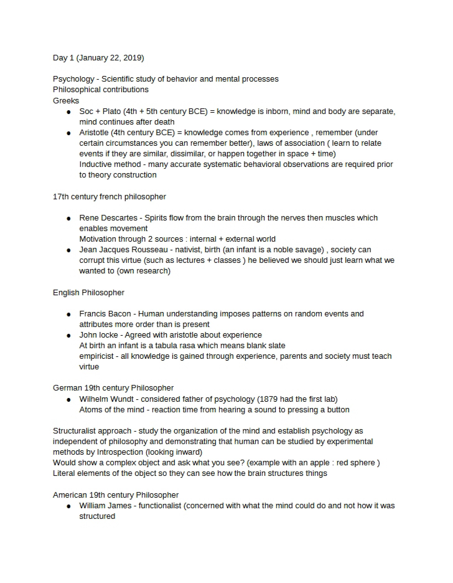 Notes for Psych 1100