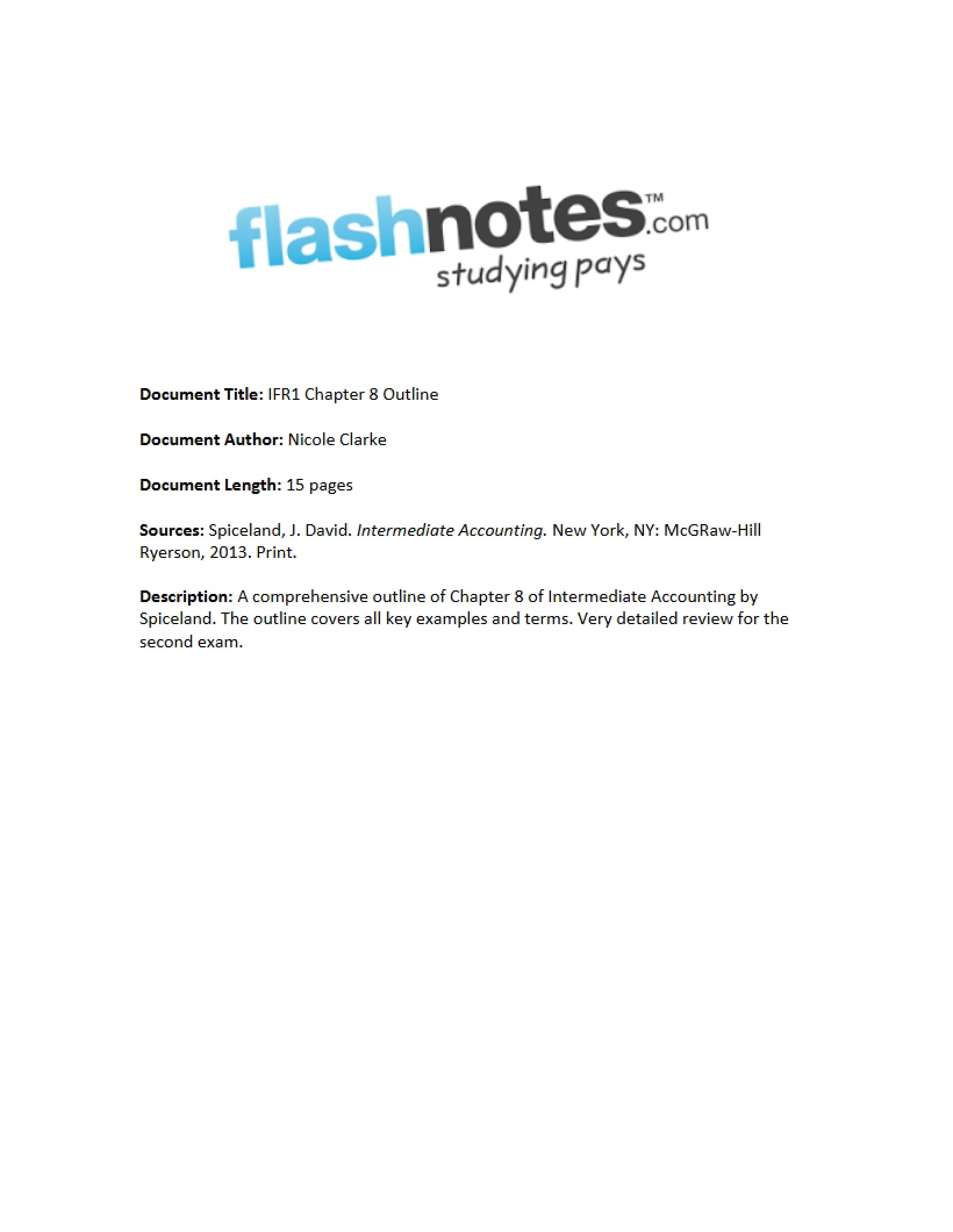 Outline of Chapter 8