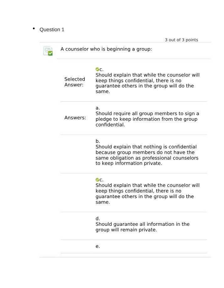 Addressing and Explaining Confidentiality in Group Counseling