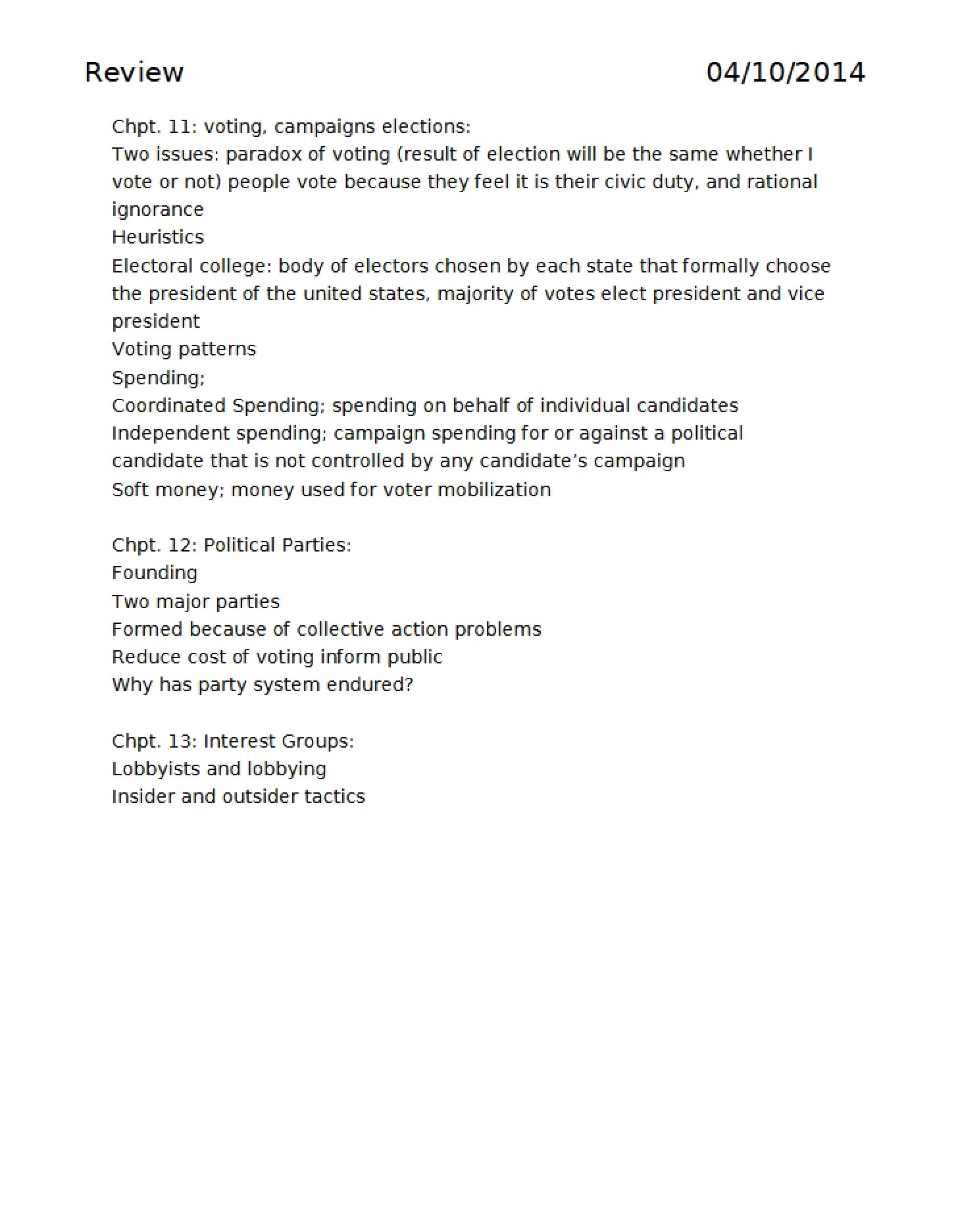 Course Review