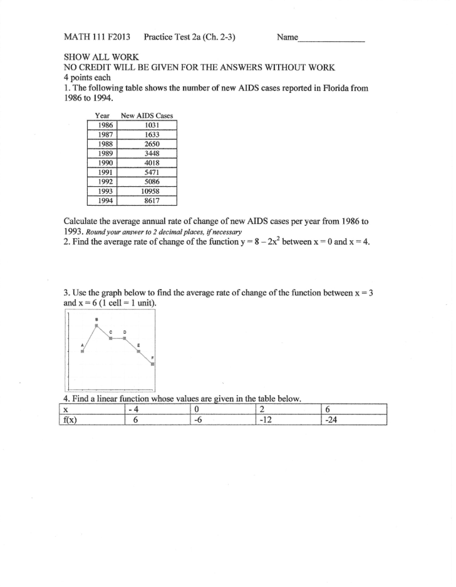 Test 2A Practice