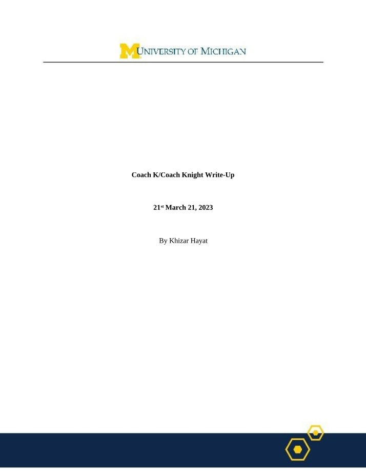 Write-Up - Coach K and Coach Knight