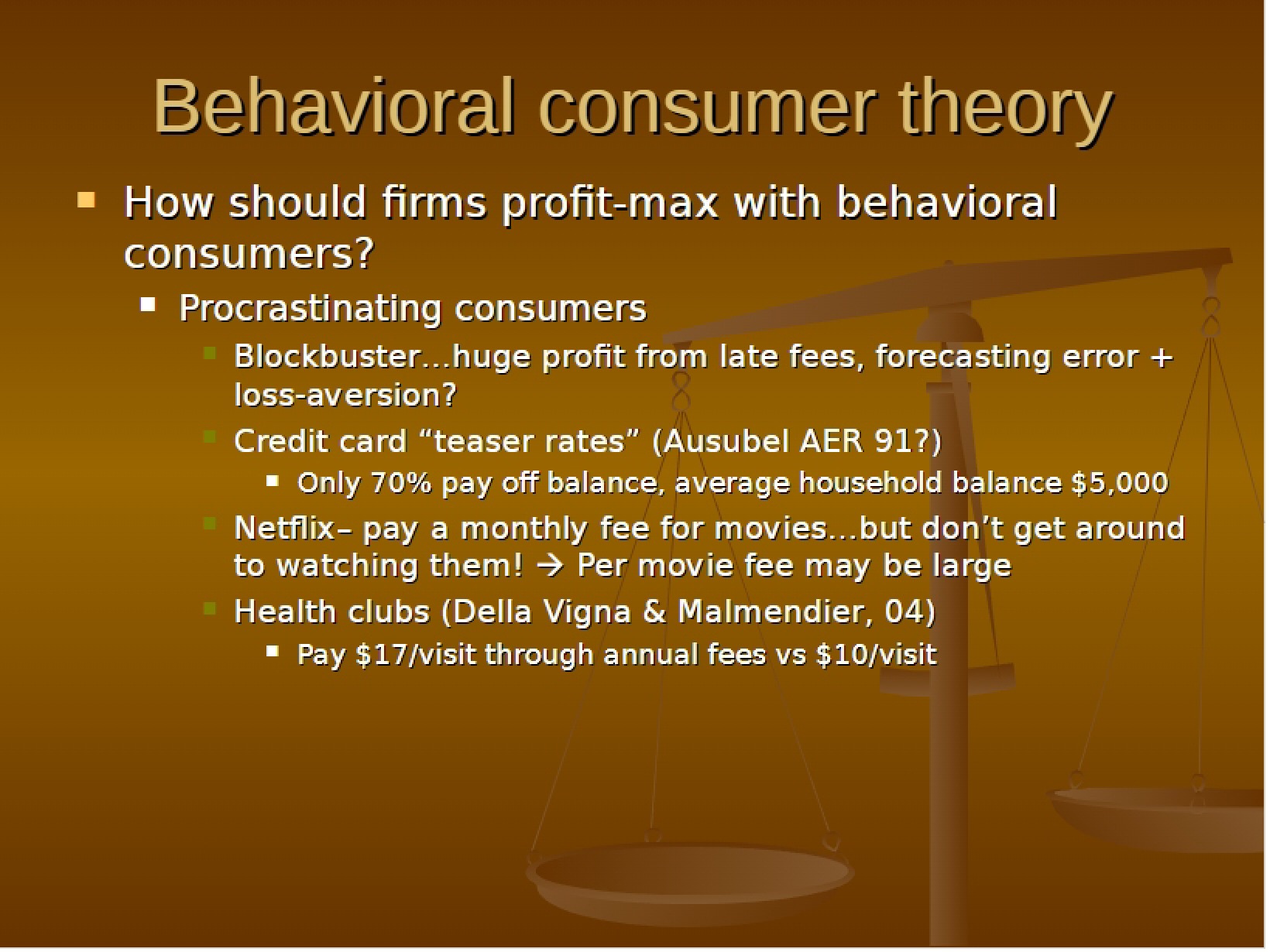 Theory of Behavioral Consumers