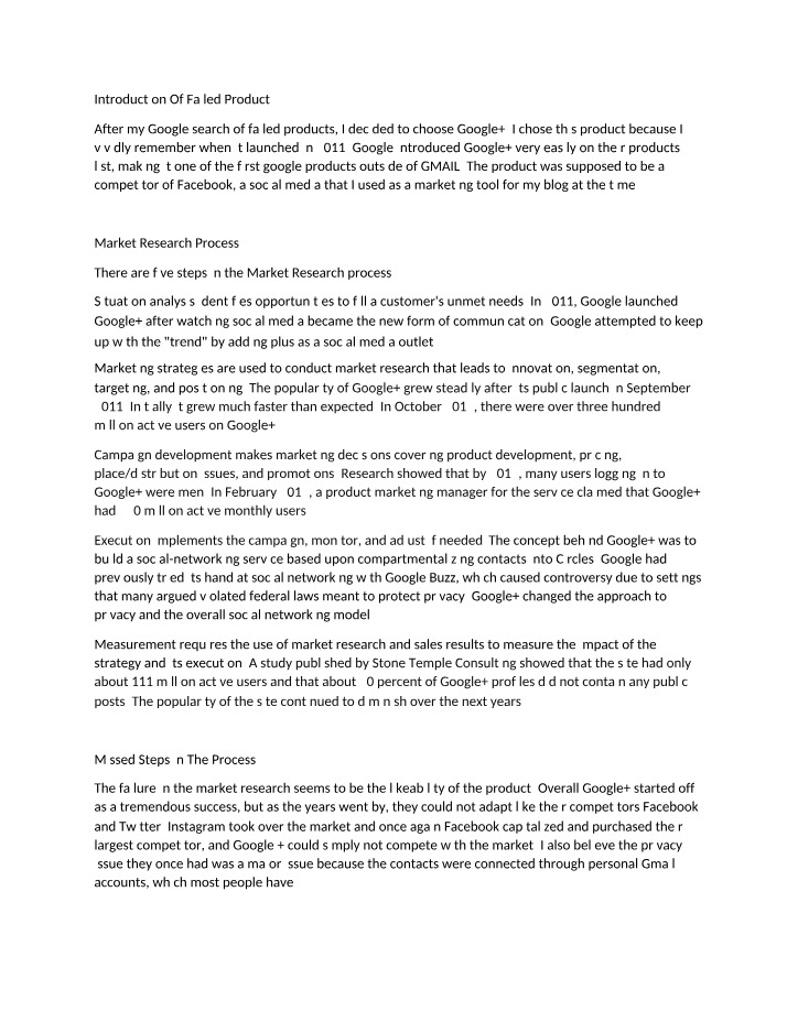 Why Google+ Failed - A Market Research Analysis