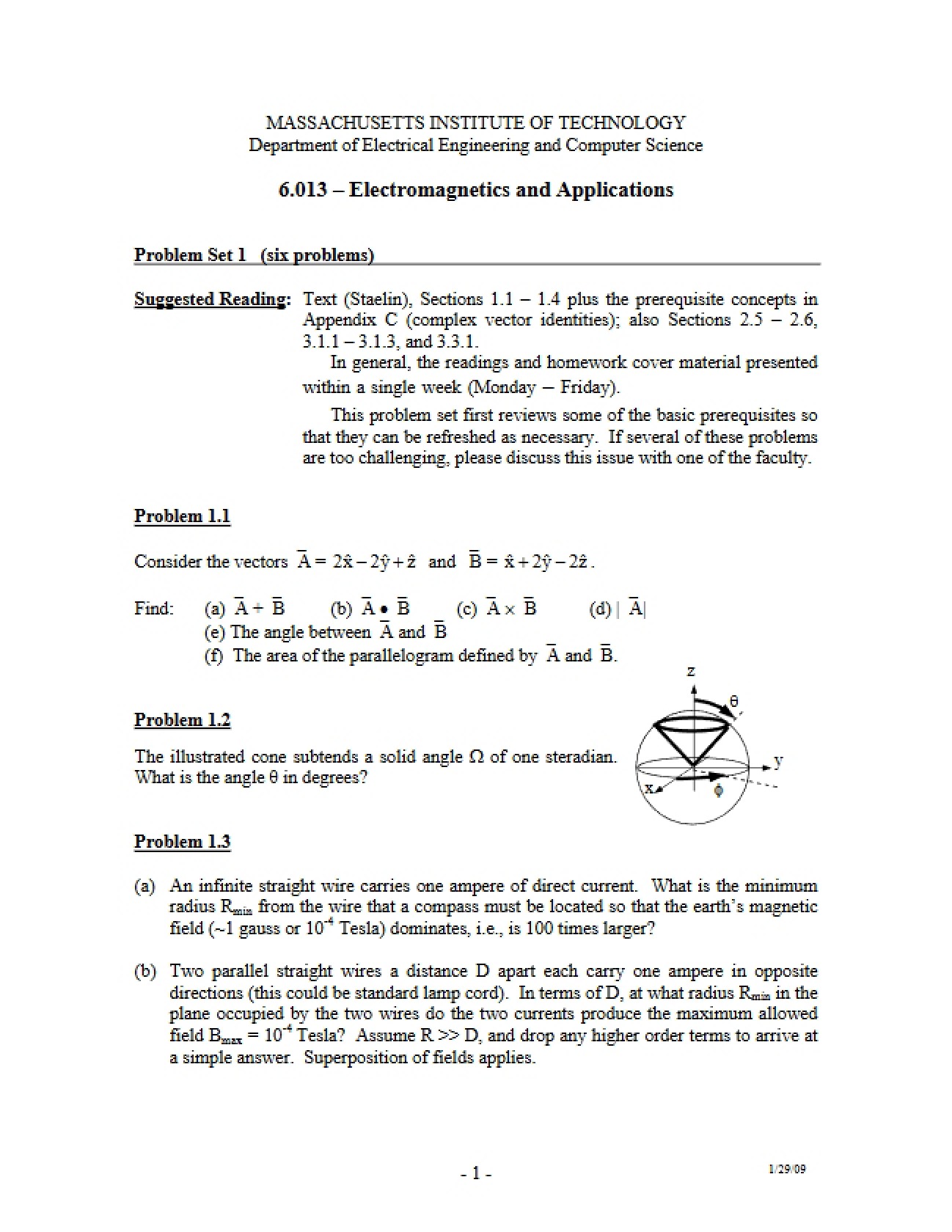 Set of Problems 01