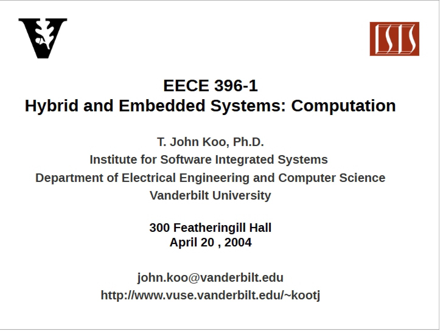 Summary of Hybrid Embedded Systems