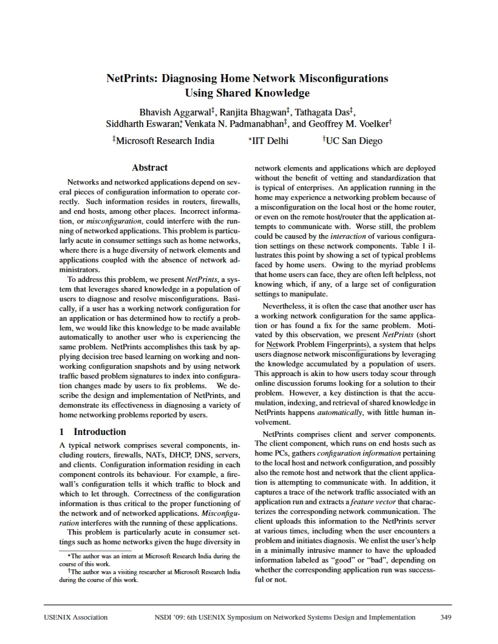 Home Networks Misconfiguration Diagnosis
