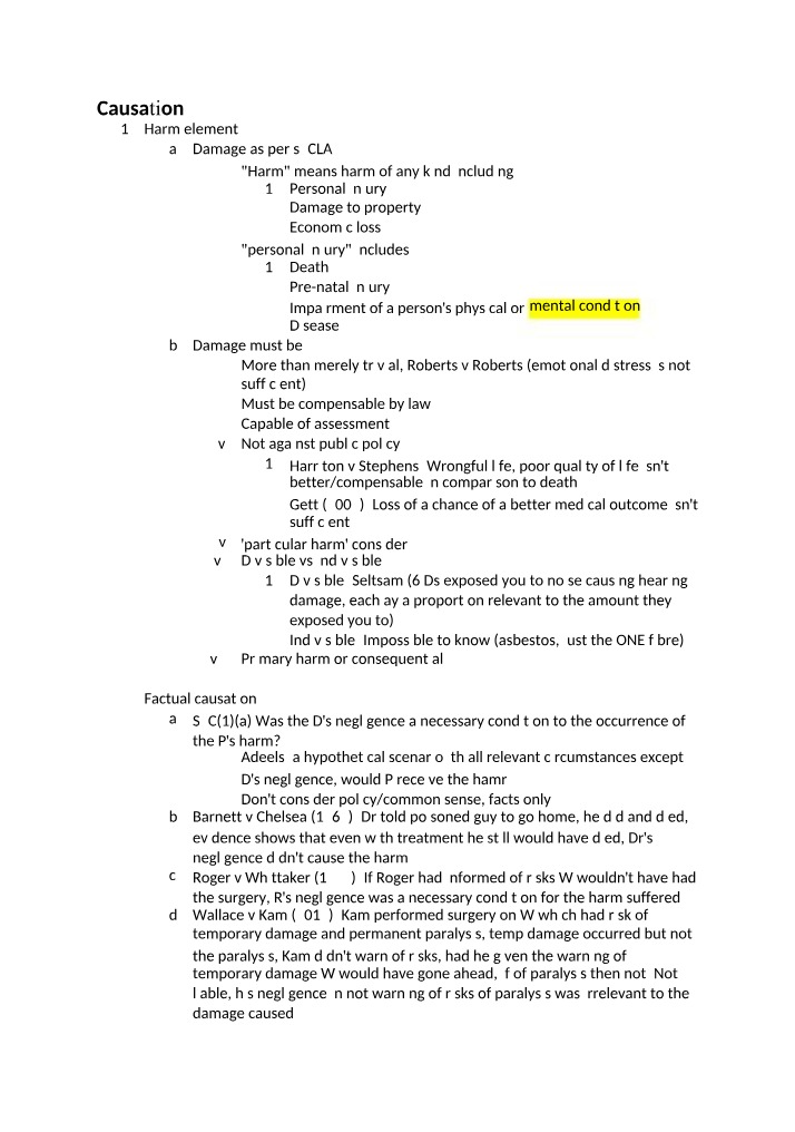 Torts Course Outline