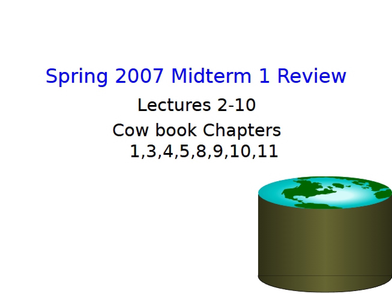 Review for Midterm