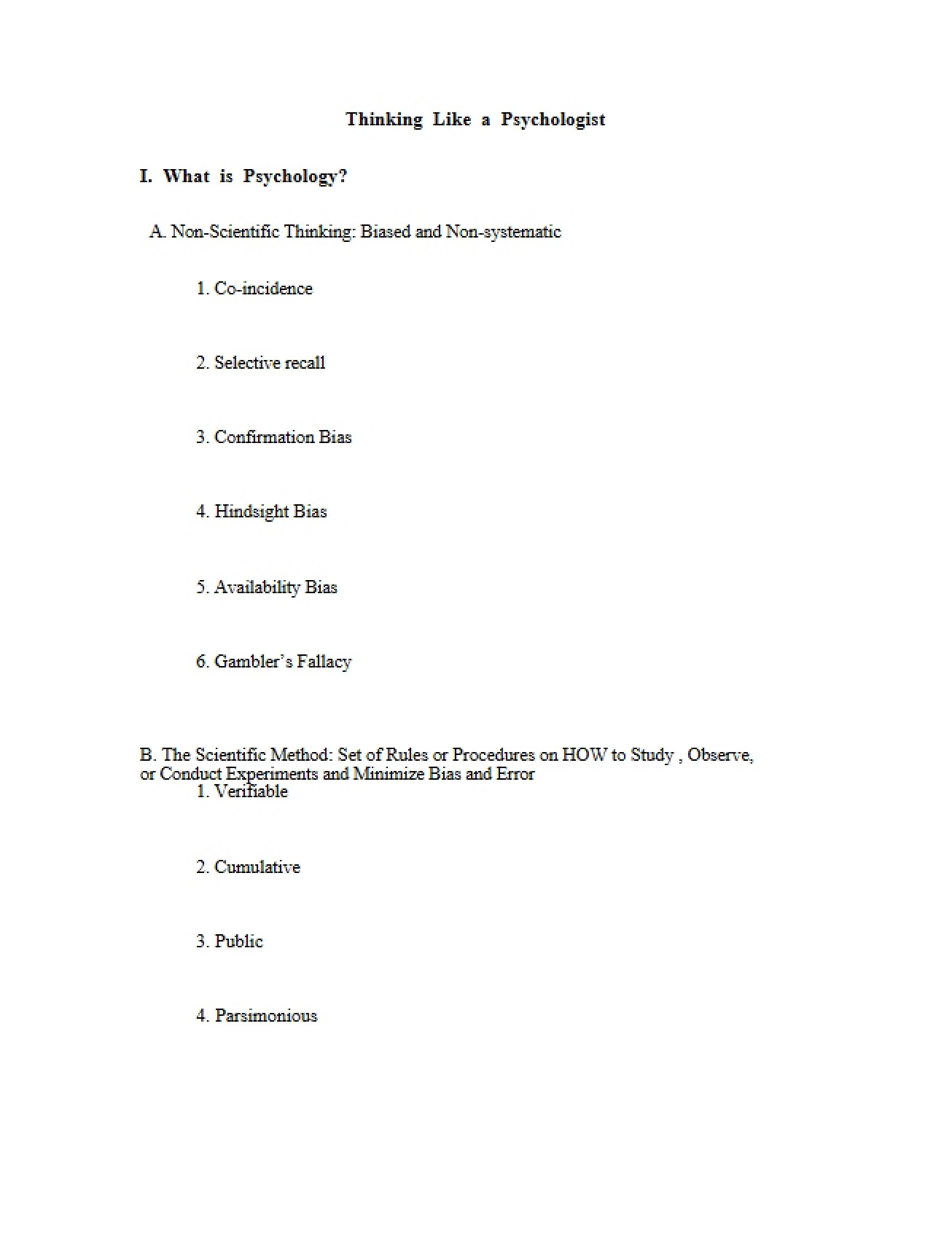 Psychological Thinking