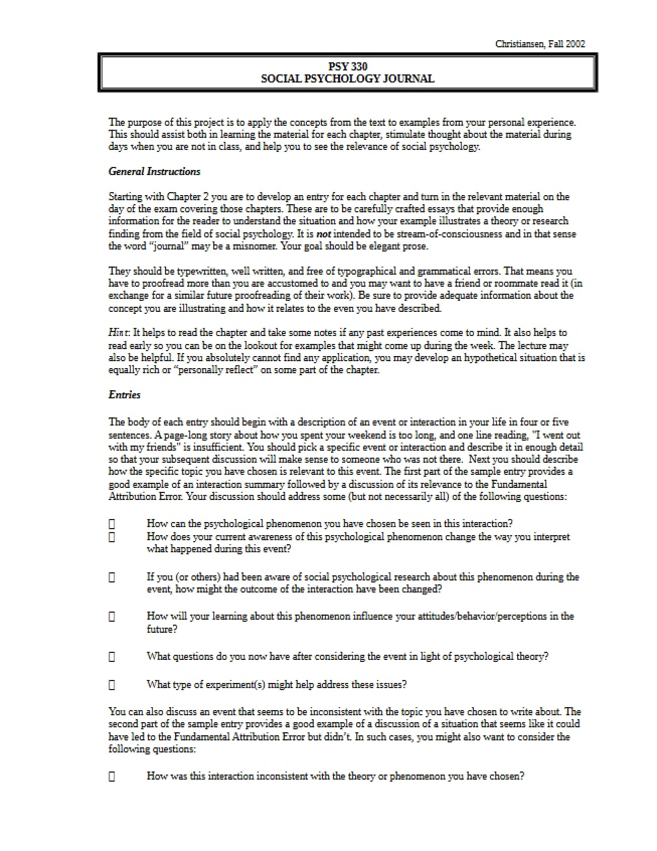 Social Psychology Journal