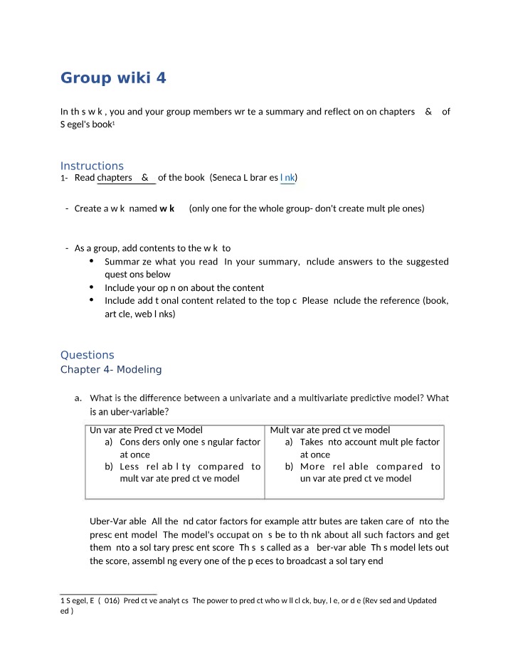 Summary of Predictive Modeling and Decision Trees