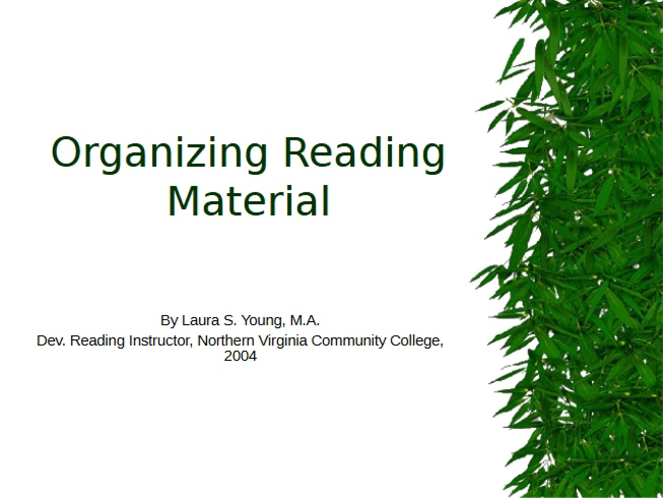 Reading Prep Lecture Notes