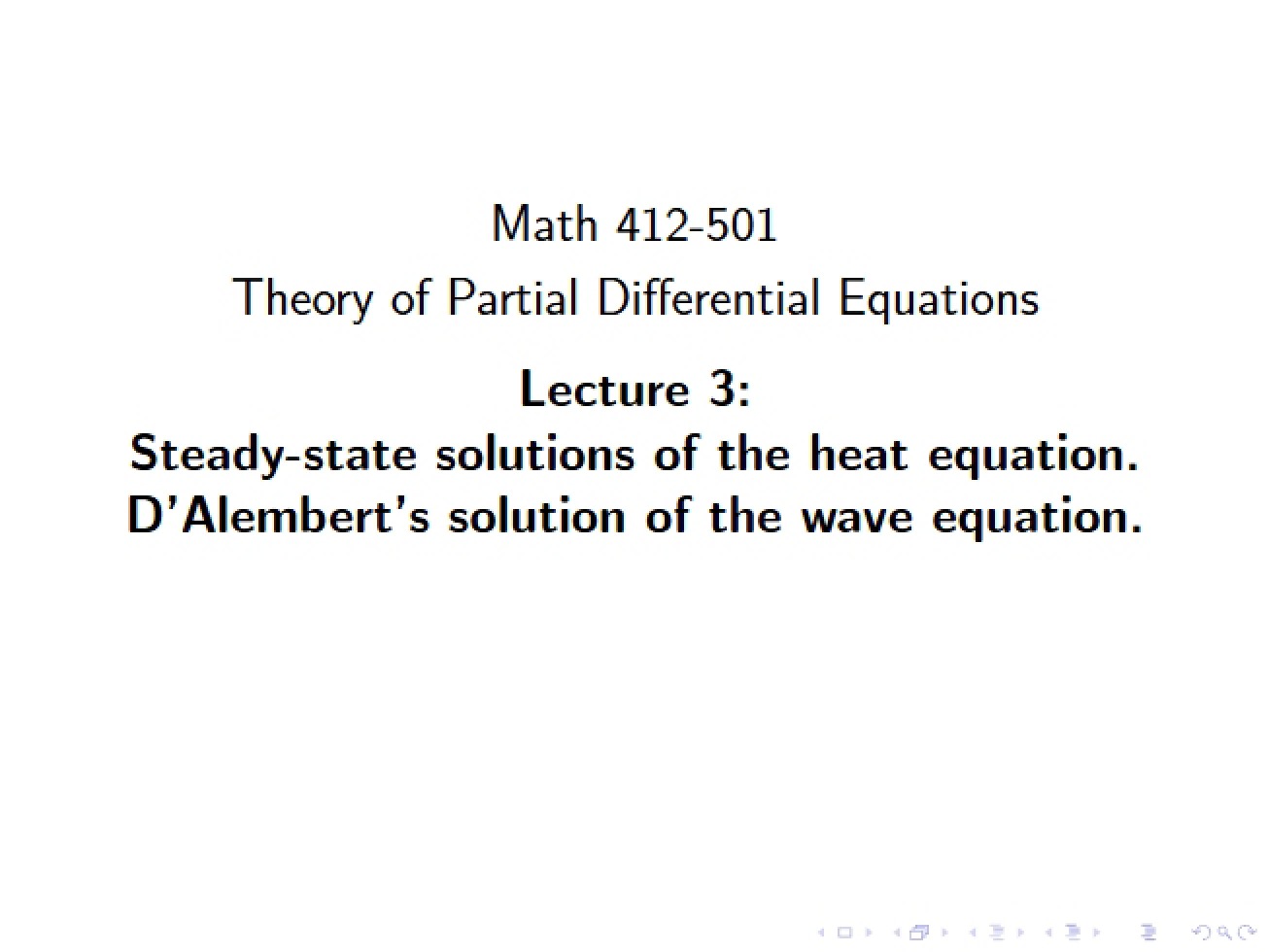 Lecture Three (Web Version)