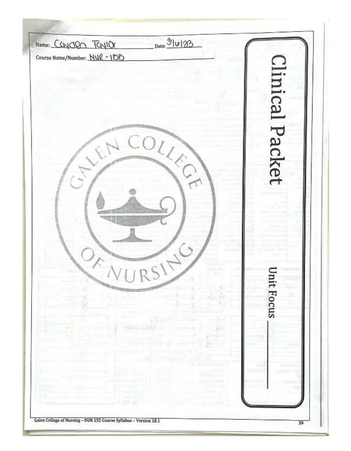 Course Syllabus - NUR 155 (Version 18.1)