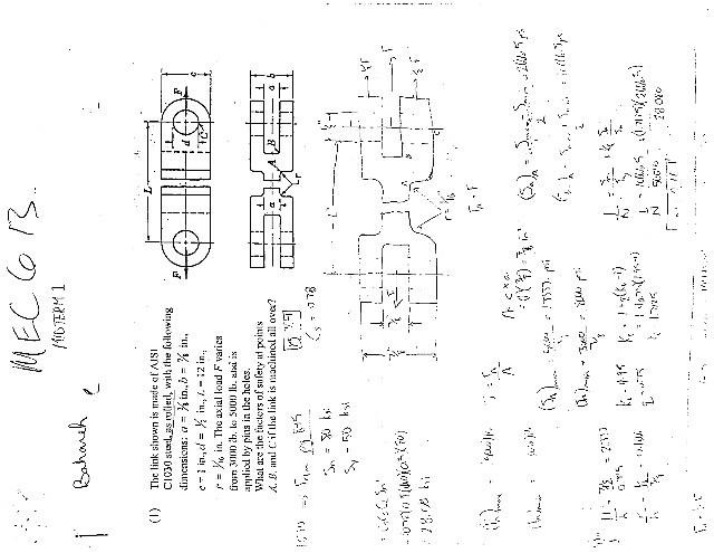 Winter 2000 Midterm for MEC613