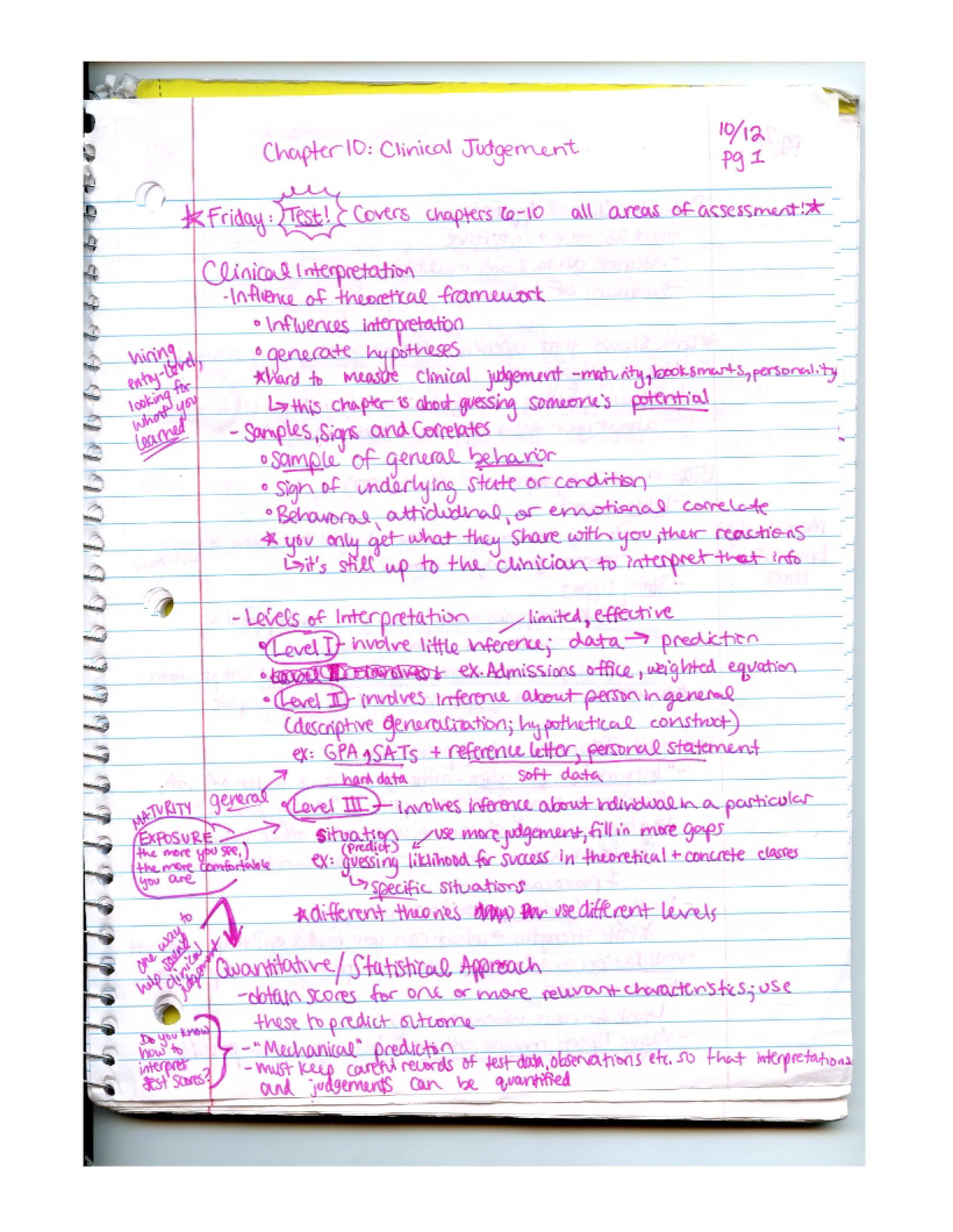 Clinical Psychology Lecture Material