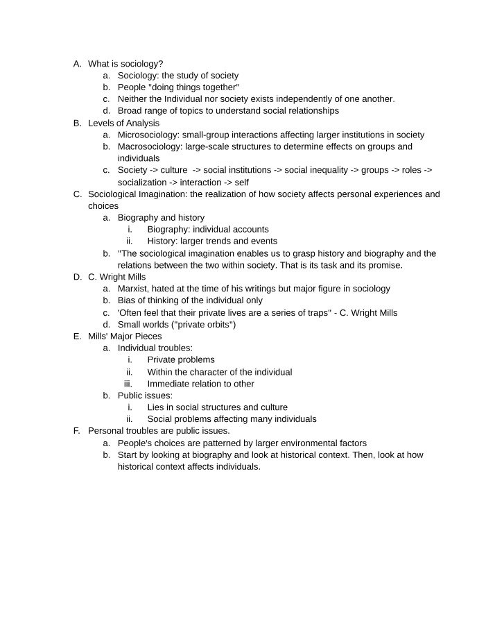 Sociology Introduction