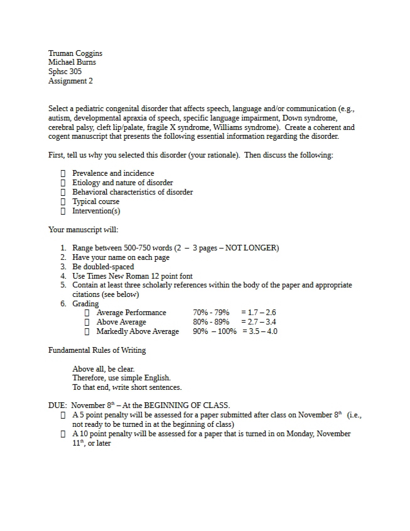 2013 Course Assignment 2