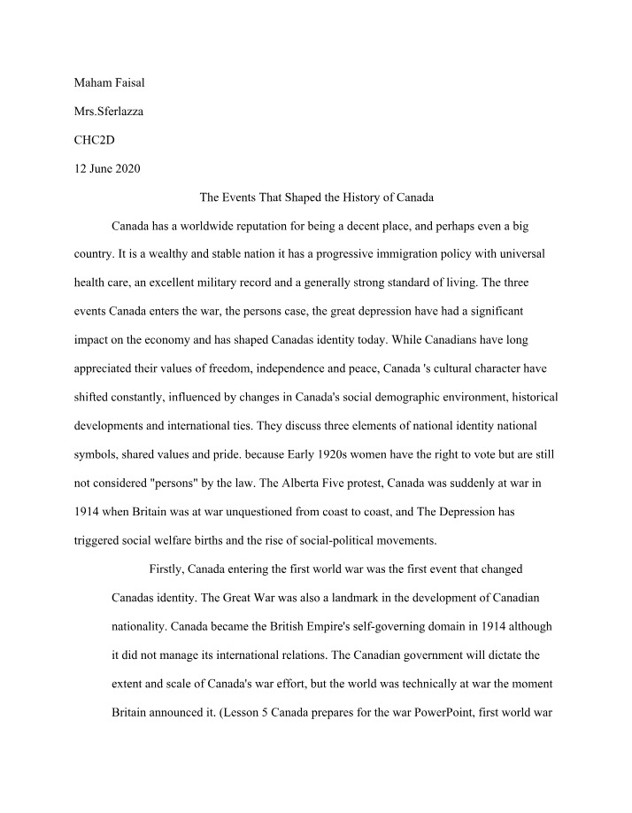 Events That Shaped Canadian History