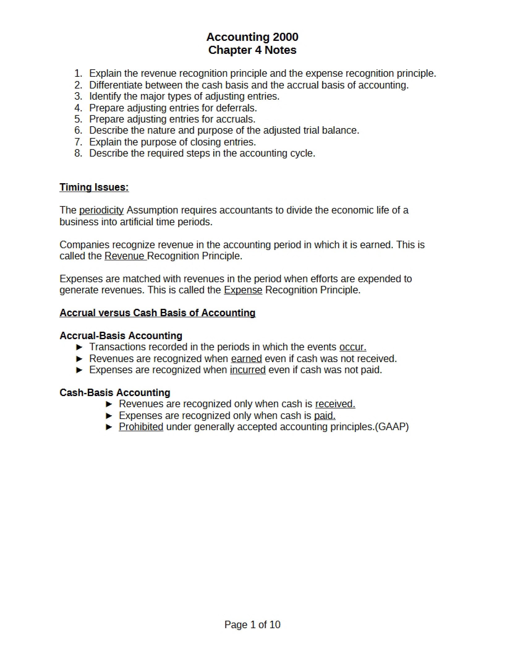 Notes Chapter 4
