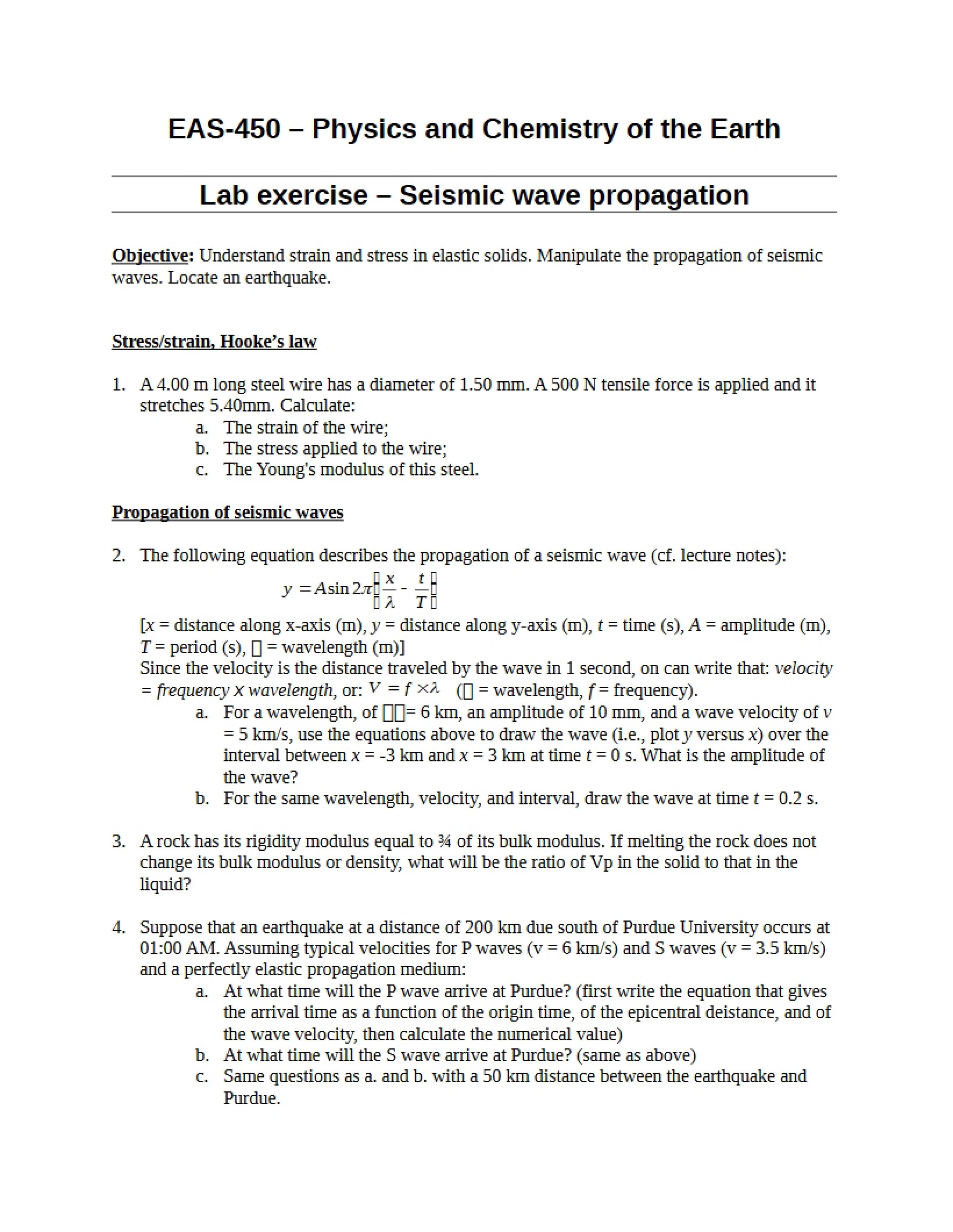 Propagation of Seismic Waves