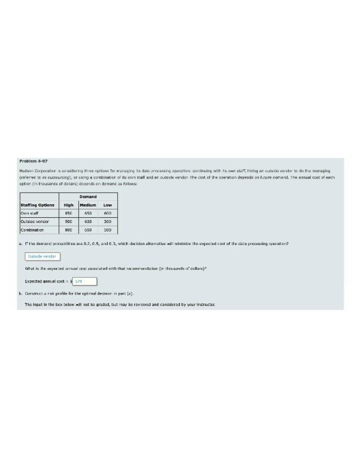 Hudson Corporation Data Processing Operations Cost Analysis (Problem 4-07)