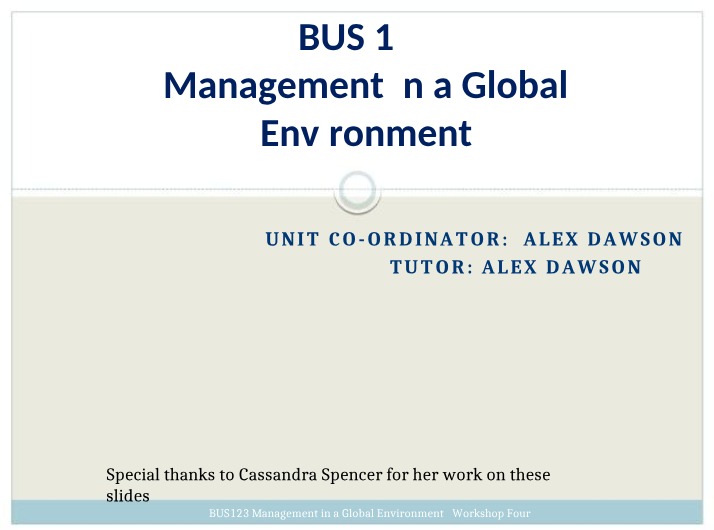 Workshop 4 for BUS123