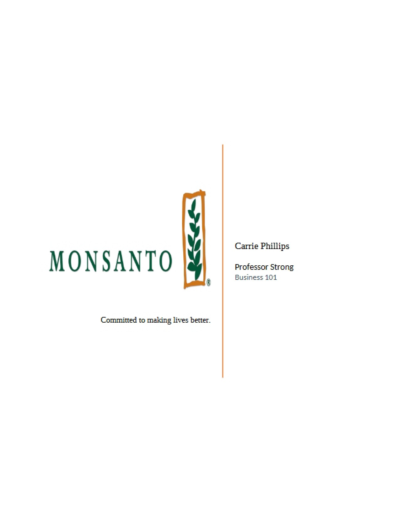 Business Case Study Monsanto