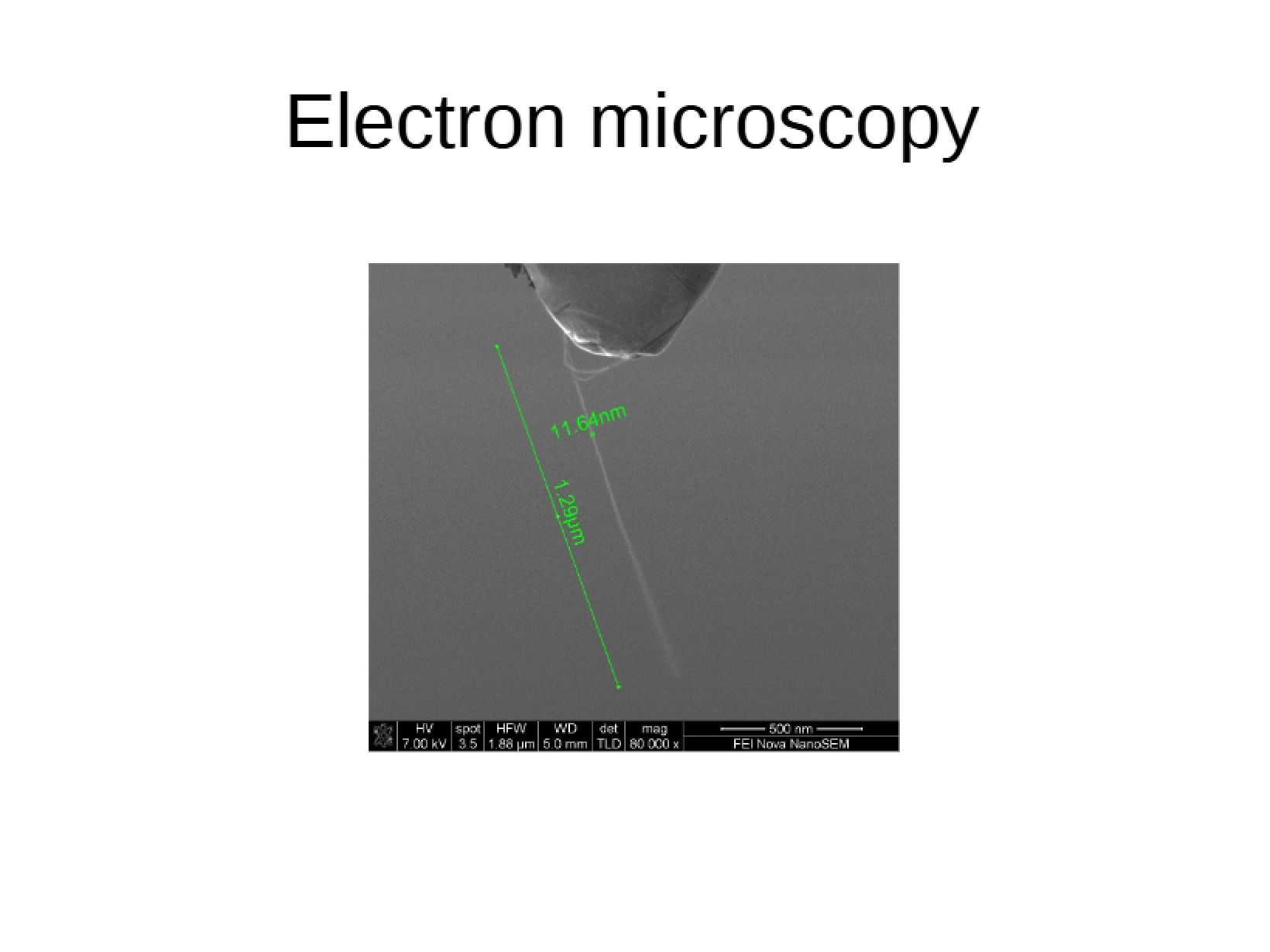 Microscopy using Electrons