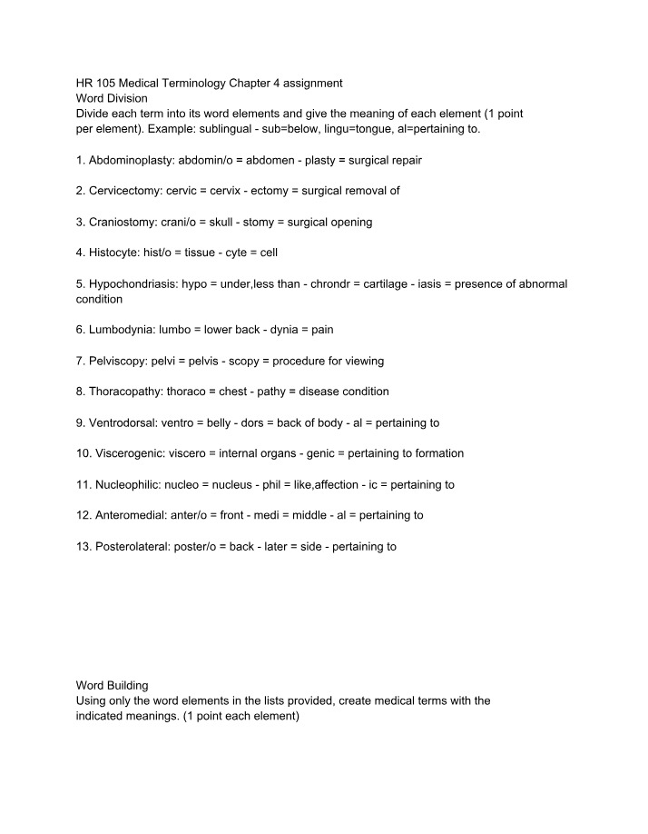 Master Medical Terminology with Word Division and Word Building